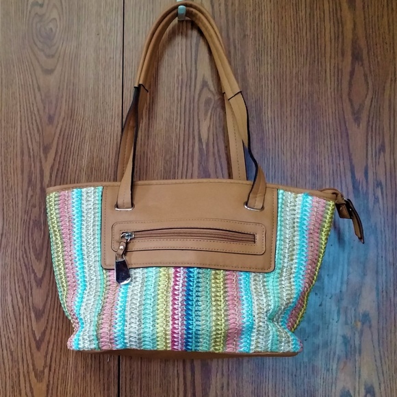 Striped Light-Weight Summer Purse - Picture 2 of 3
